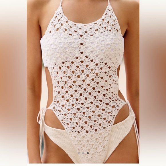 Anthropologie Other - Mahila Crochet Open-Back Cover-Up
